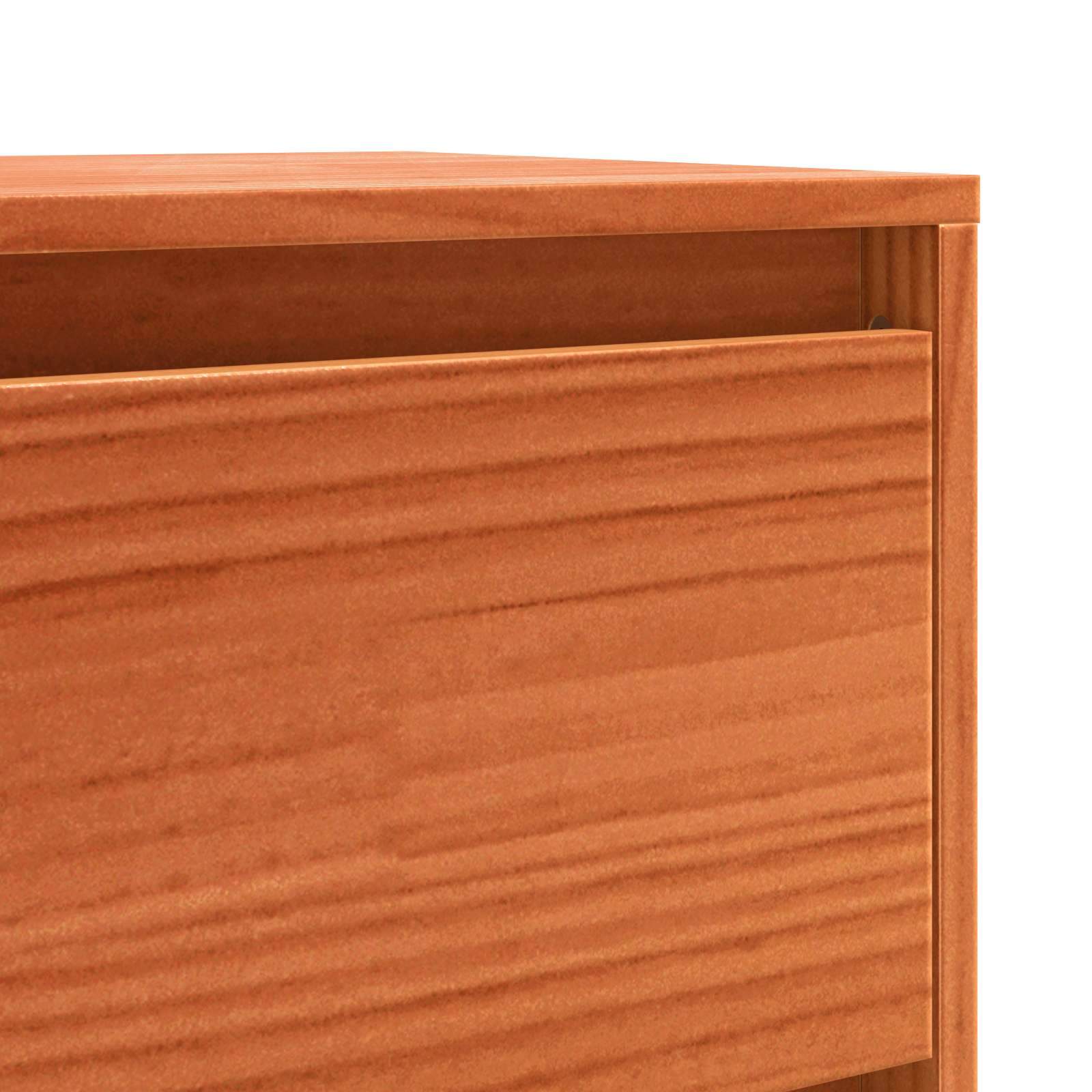 vidaXL Bufet Brązowy dąb 111 x 34 x 75 cm Lite drewno sosnowe