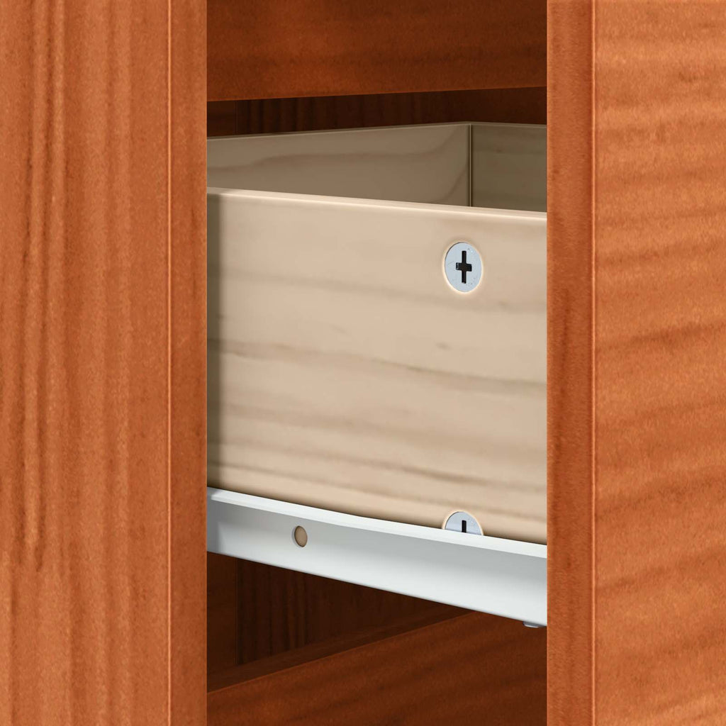 vidaXL Bufet Brązowy dąb 111 x 34 x 75 cm Lite drewno sosnowe