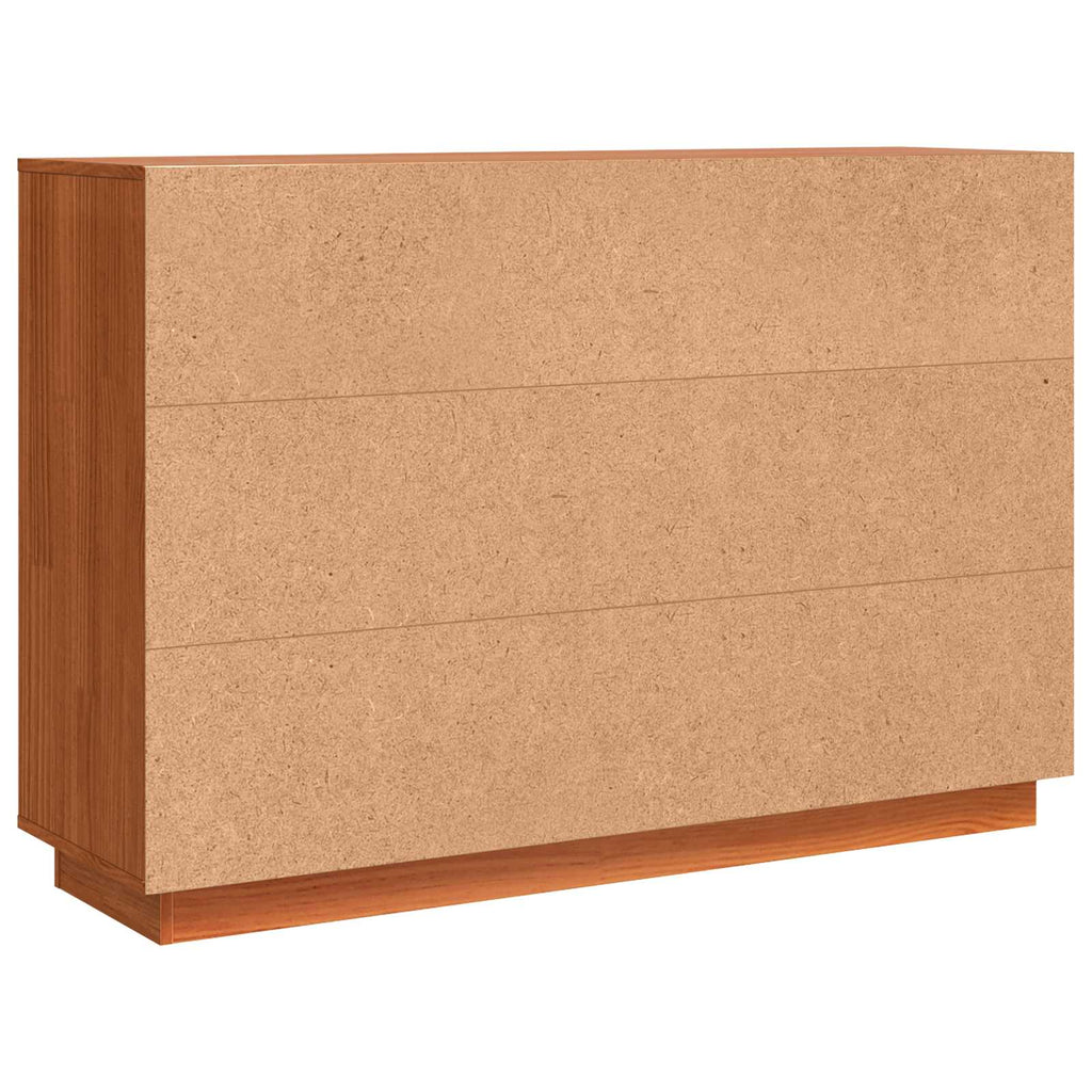 vidaXL Bufet Brązowy dąb 111 x 34 x 75 cm Lite drewno sosnowe