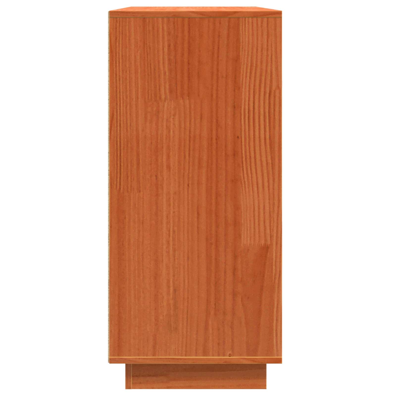 vidaXL Bufet Brązowy dąb 111 x 34 x 75 cm Lite drewno sosnowe