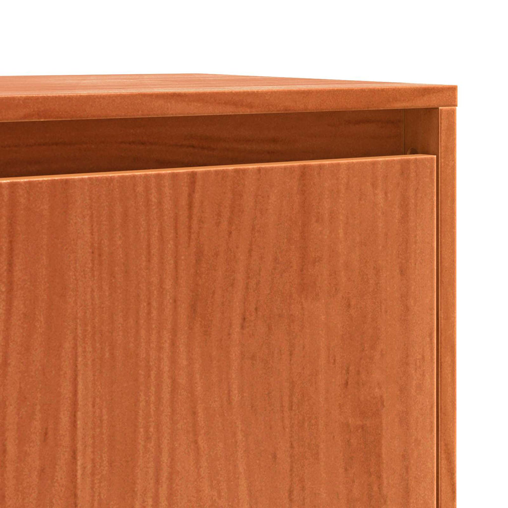 vidaXL Bufet Brązowy dąb 111 x 34 x 60 cm Lite drewno sosnowe