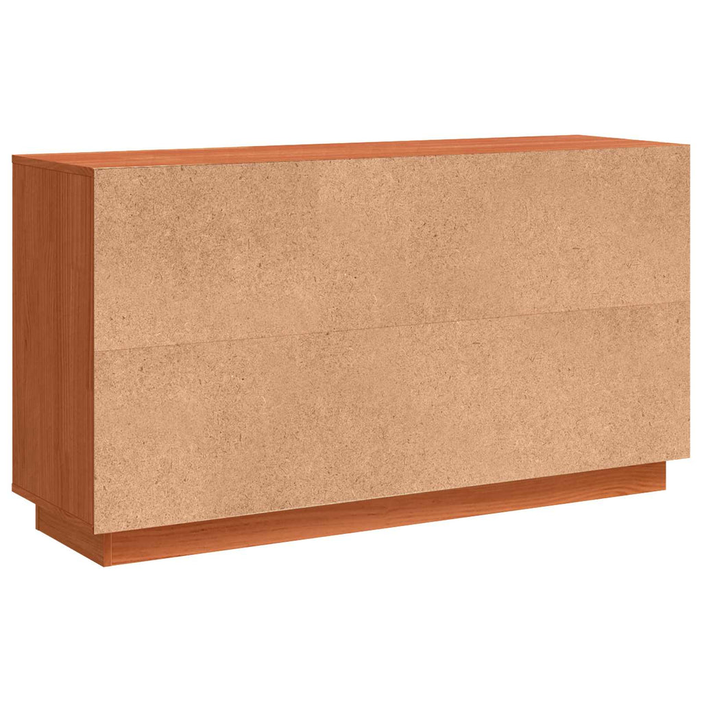 vidaXL Bufet Brązowy dąb 111 x 34 x 60 cm Lite drewno sosnowe