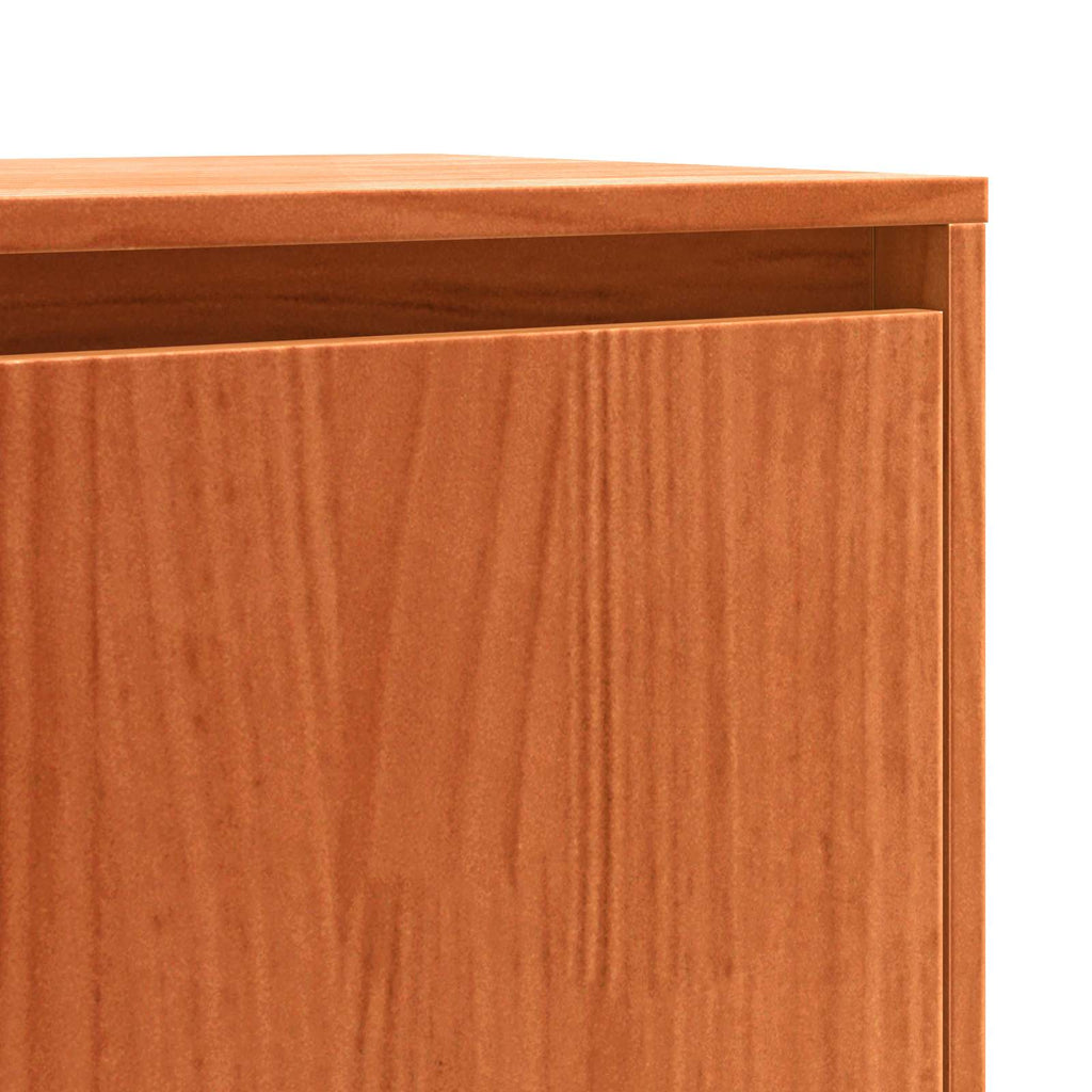 vidaXL Bufet Woskowy Brąz 110 x 34 x 75 cm Lite drewno sosnowe