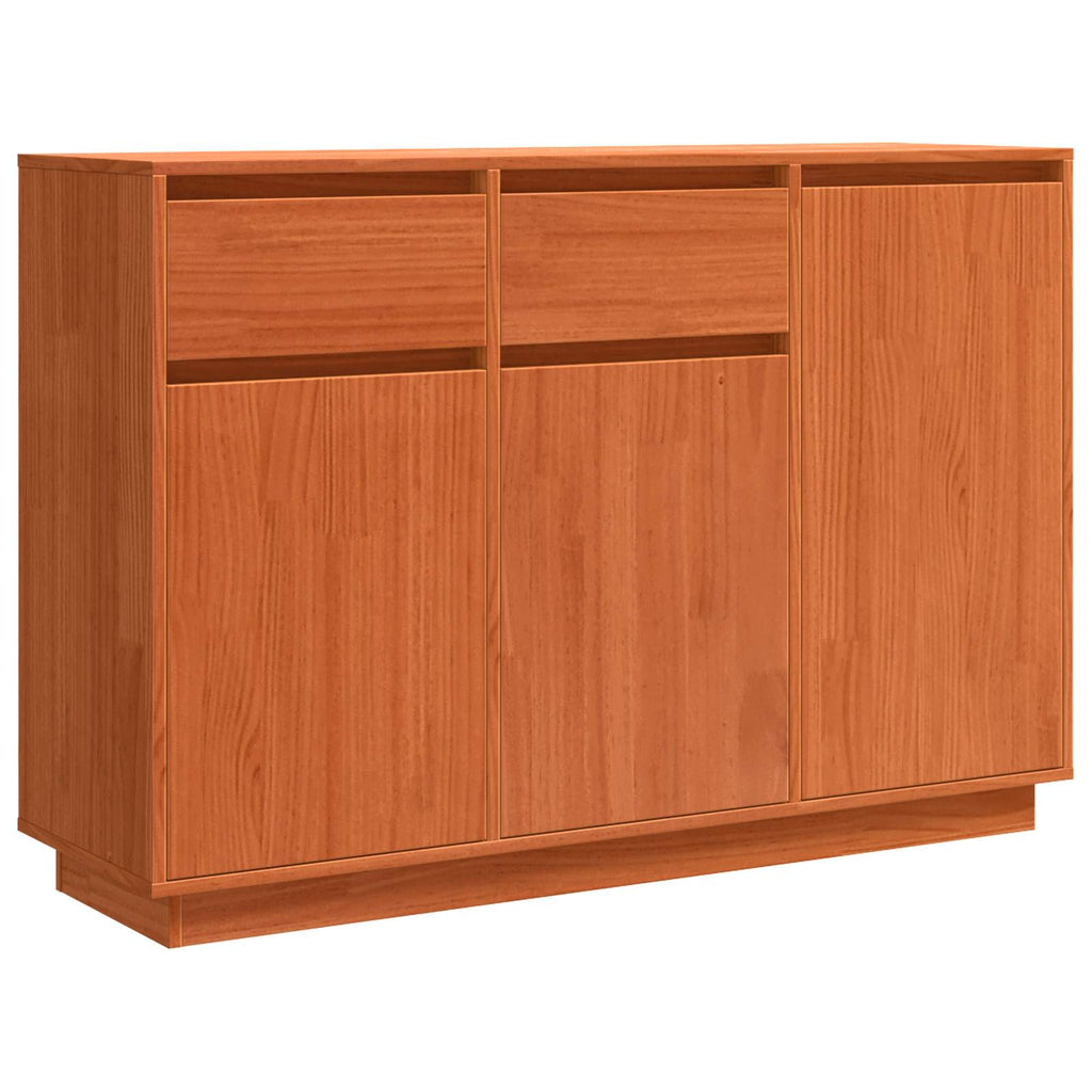 vidaXL Bufet Woskowy Brąz 110 x 34 x 75 cm Lite drewno sosnowe