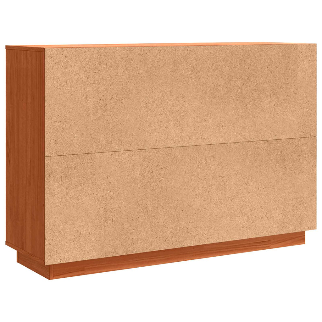 vidaXL Bufet Woskowy Brąz 110 x 34 x 75 cm Lite drewno sosnowe