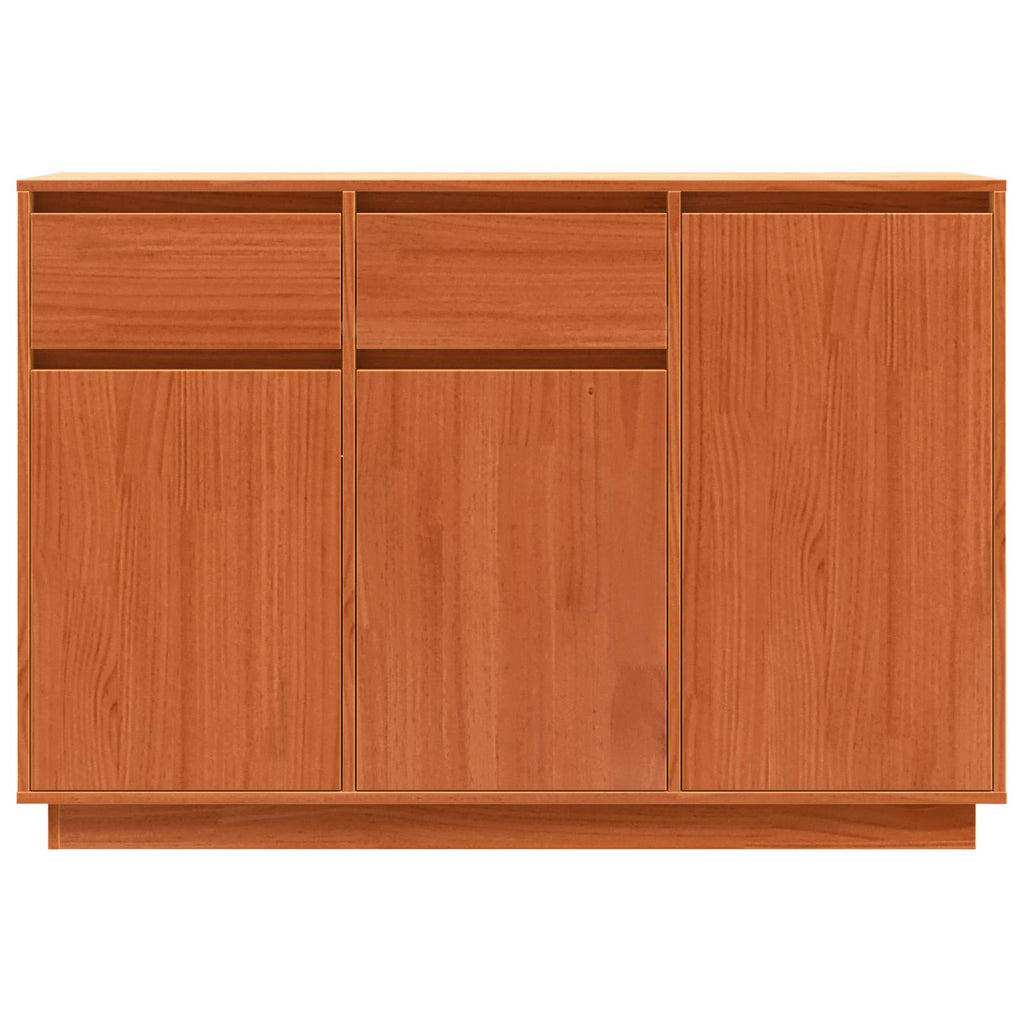 vidaXL Bufet Woskowy Brąz 110 x 34 x 75 cm Lite drewno sosnowe