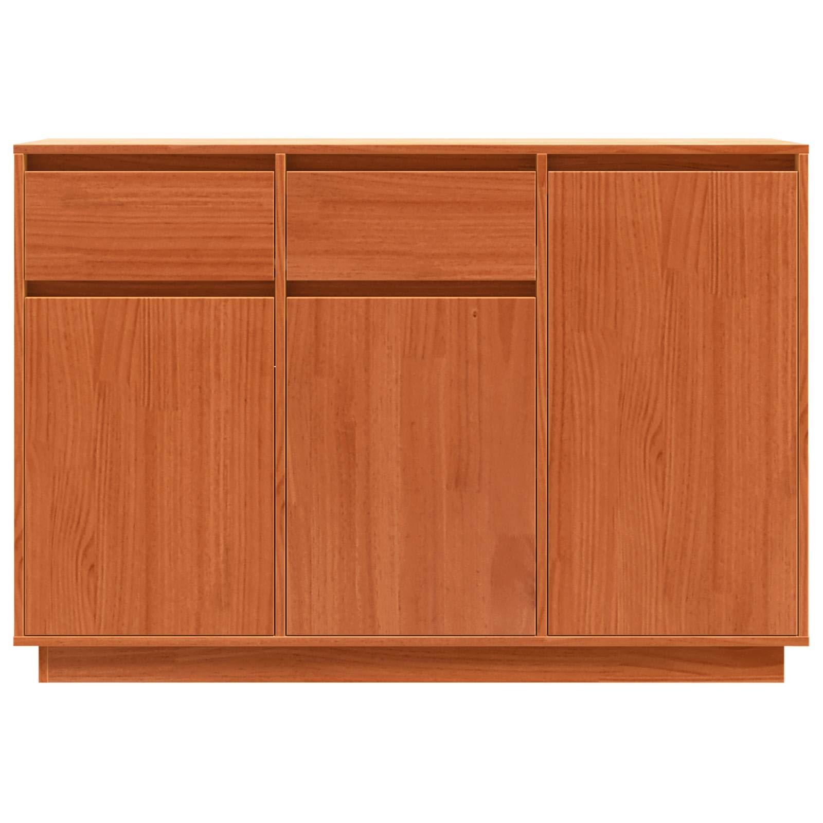 vidaXL Bufet Woskowy Brąz 110 x 34 x 75 cm Lite drewno sosnowe