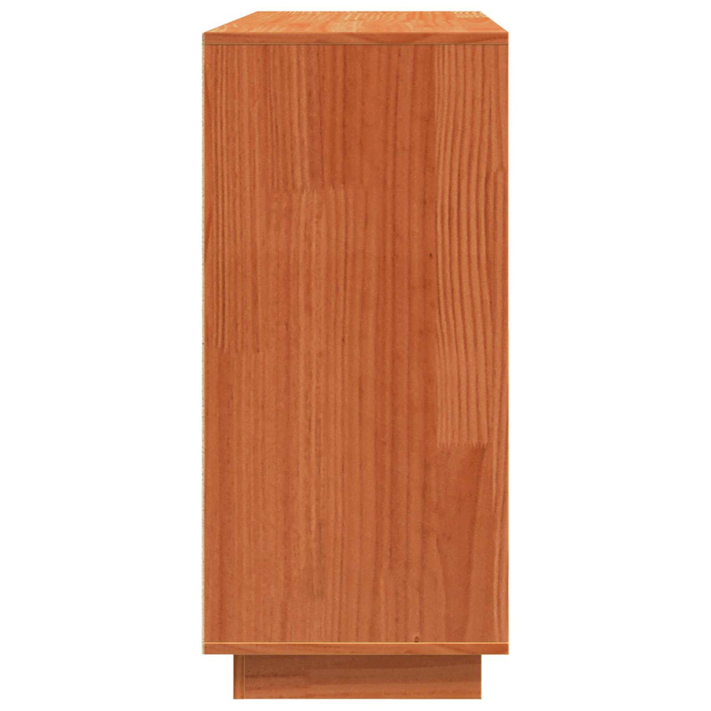 vidaXL Bufet Woskowy Brąz 110 x 34 x 75 cm Lite drewno sosnowe
