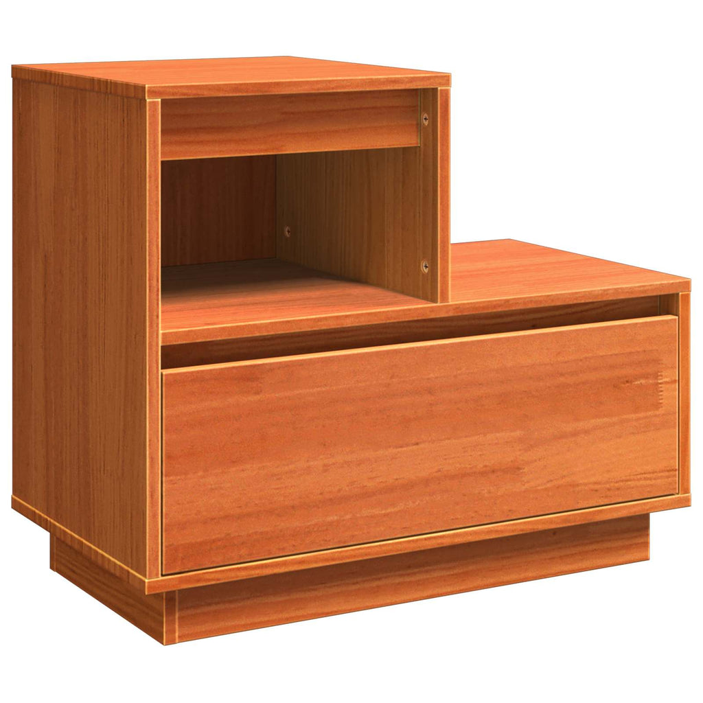vidaXL Szafka Nocna z szufladą 2 pcs Woskowy Brąz 60 x 34 x 51 cm