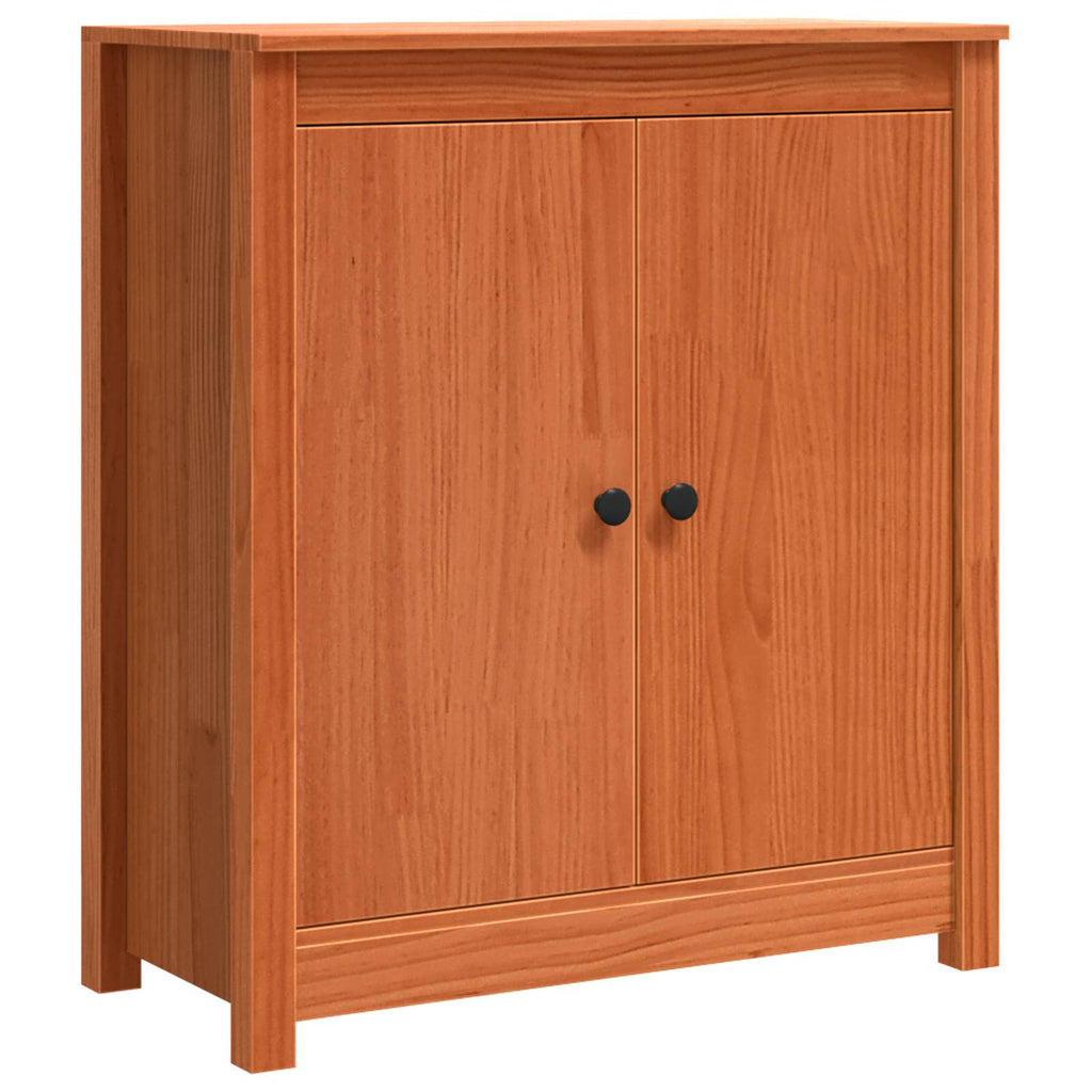 vidaXL Bufet Woskowy Brąz 70 x 35 x 80 cm Lite drewno sosnowe