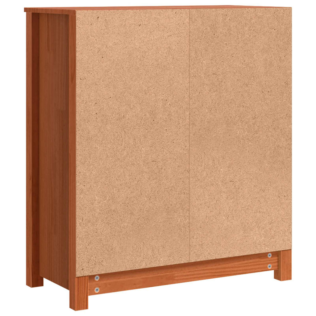 vidaXL Bufet Woskowy Brąz 70 x 35 x 80 cm Lite drewno sosnowe