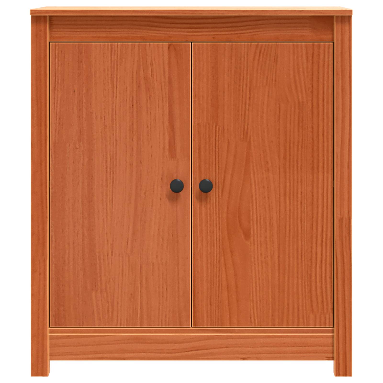 vidaXL Bufet Woskowy Brąz 70 x 35 x 80 cm Lite drewno sosnowe