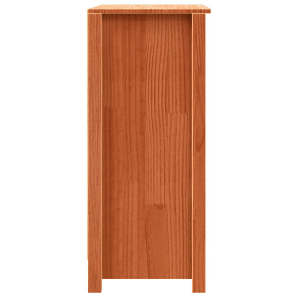 vidaXL Bufet Woskowy Brąz 70 x 35 x 80 cm Lite drewno sosnowe