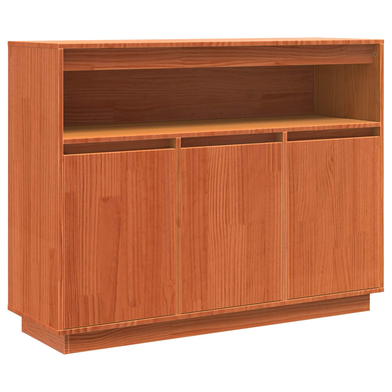 vidaXL Bufet Woskowy Brąz 104,5 x 34 x 80 cm Lite drewno sosnowe