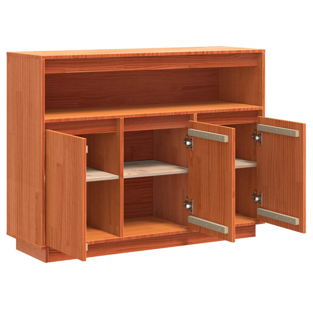 vidaXL Bufet Woskowy Brąz 104,5 x 34 x 80 cm Lite drewno sosnowe