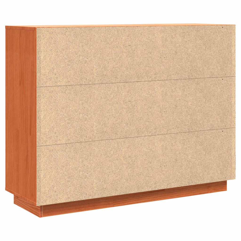 vidaXL Bufet Woskowy Brąz 104,5 x 34 x 80 cm Lite drewno sosnowe