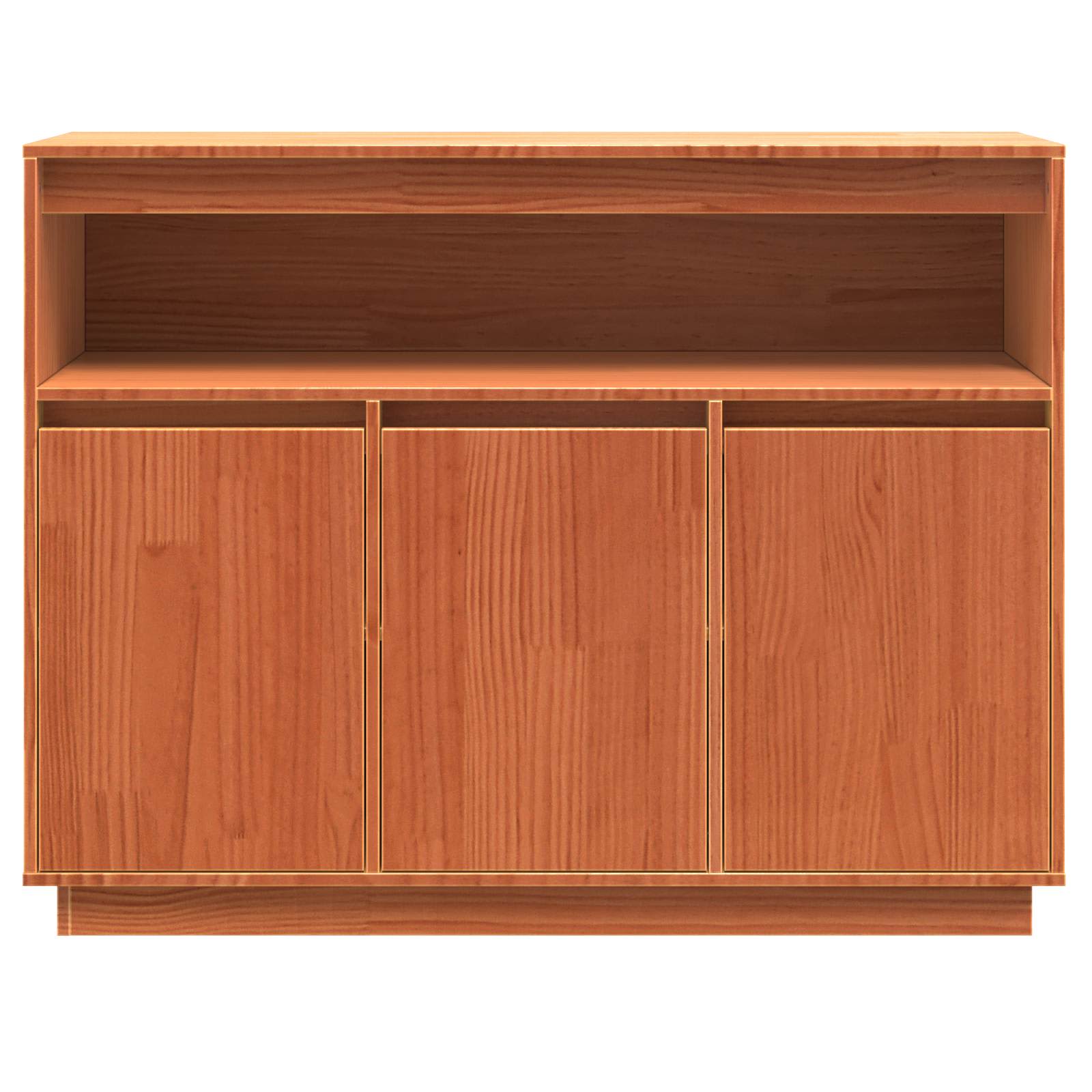 vidaXL Bufet Woskowy Brąz 104,5 x 34 x 80 cm Lite drewno sosnowe
