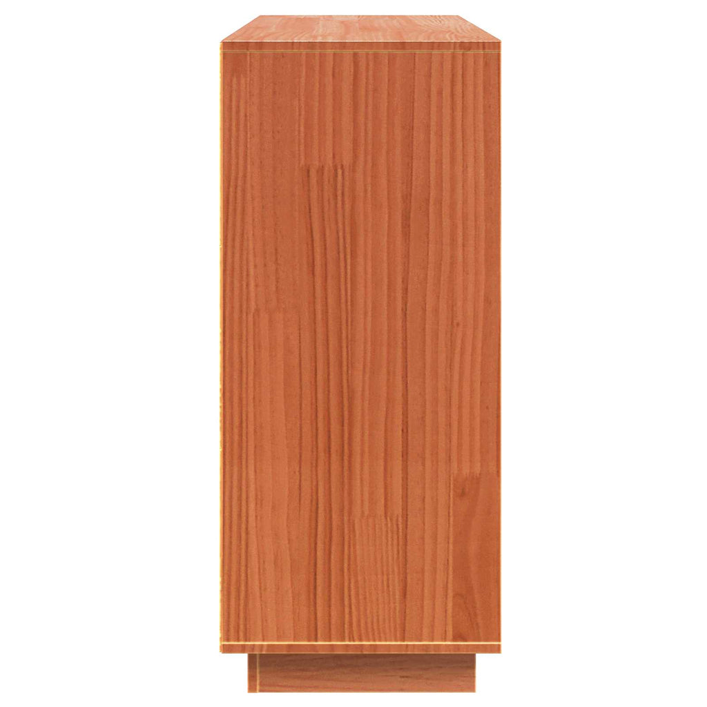 vidaXL Bufet Woskowy Brąz 104,5 x 34 x 80 cm Lite drewno sosnowe