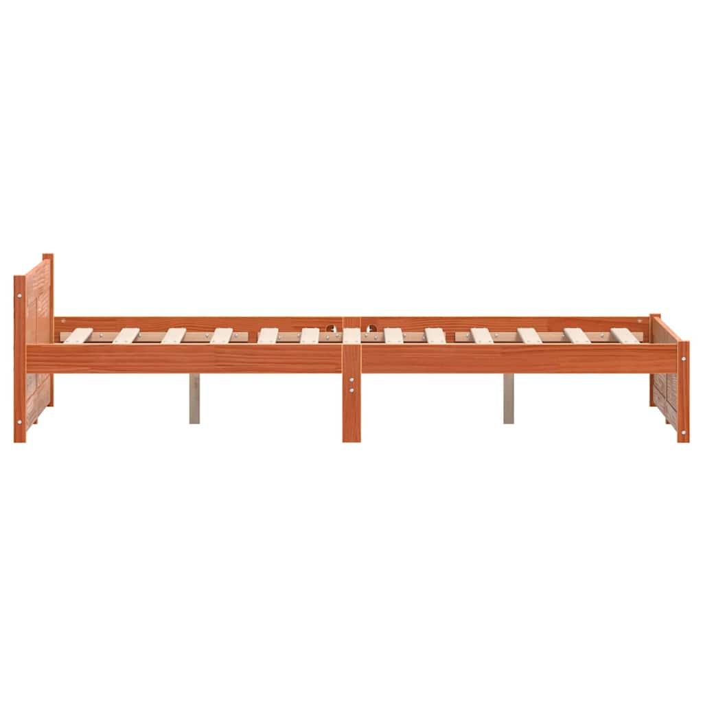 vidaXL Ramka łóżka Z zagłówkiem Woskowy Brąz 205,5 x 205,5 x 51 cm