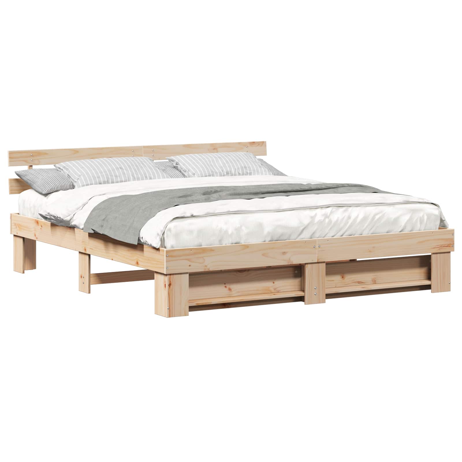 vidaXL Ramka łóżka Brązowy 180 x 200 cm Lite drewno sosnowe