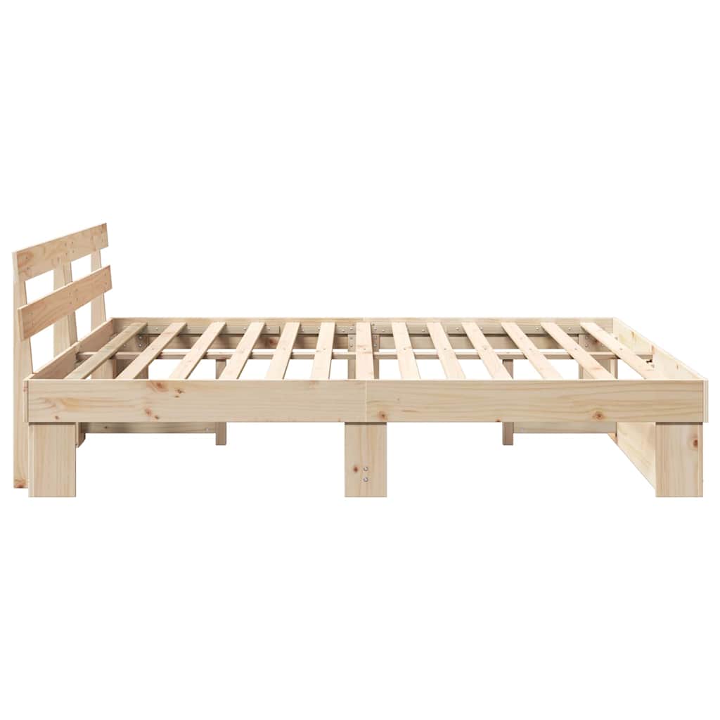 vidaXL Ramka łóżka Brązowy 180 x 200 cm Lite drewno sosnowe