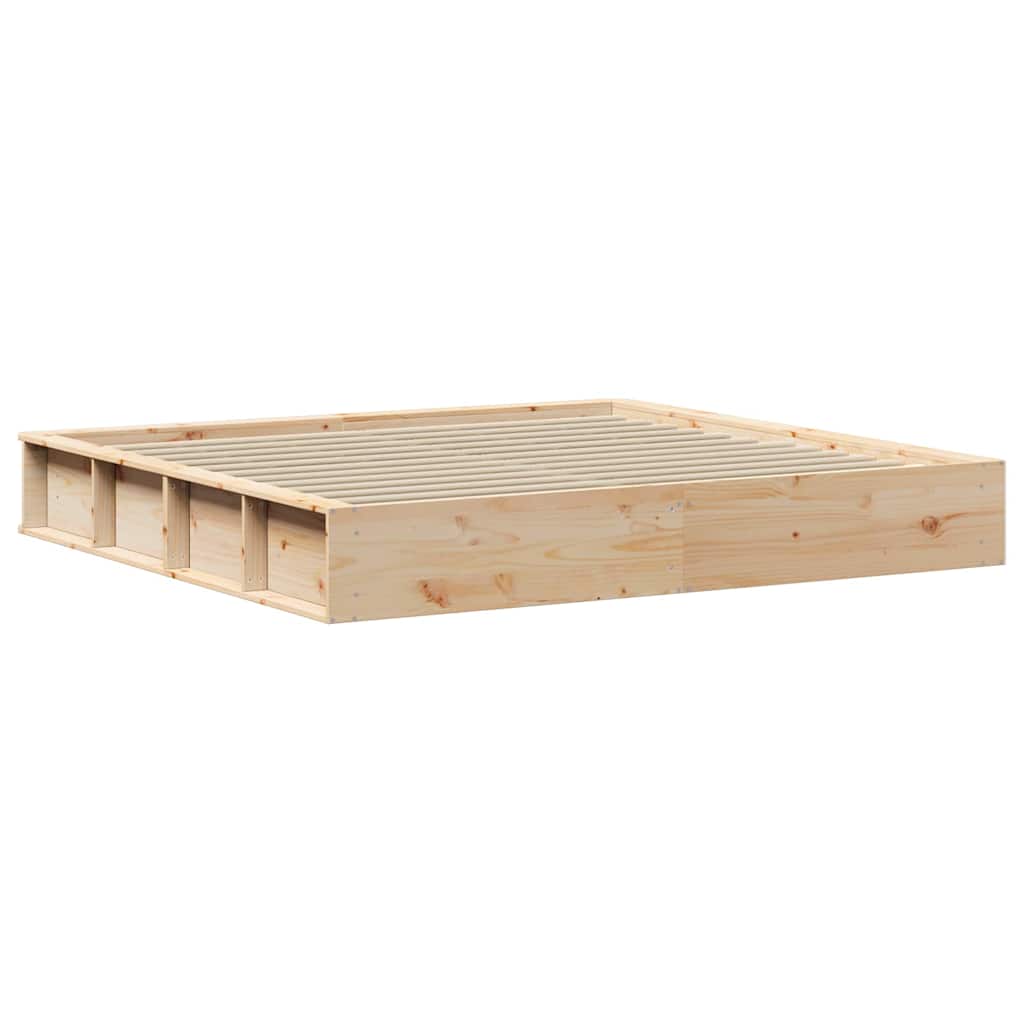 vidaXL Ramka łóżka Brązowy 180 x 200 cm Lite drewno sosnowe