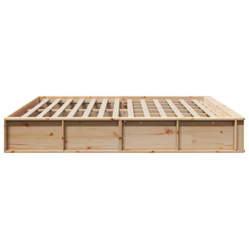 vidaXL Ramka łóżka Brązowy 180 x 200 cm Lite drewno sosnowe