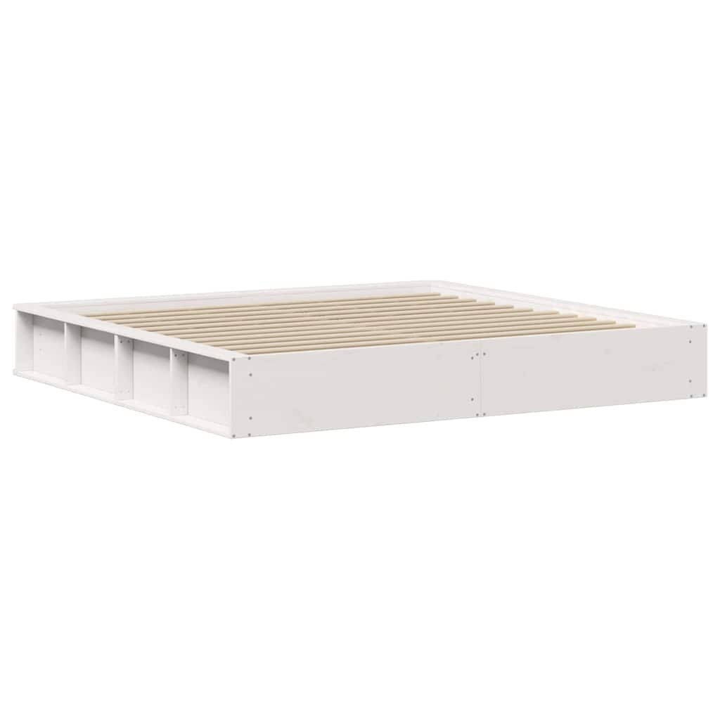 vidaXL Ramka łóżka Biały 180 x 200 cm Lite drewno sosnowe