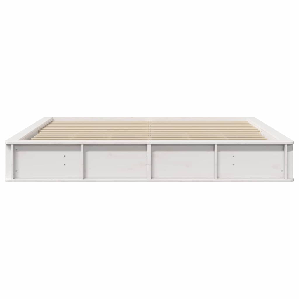 vidaXL Ramka łóżka Biały 180 x 200 cm Lite drewno sosnowe