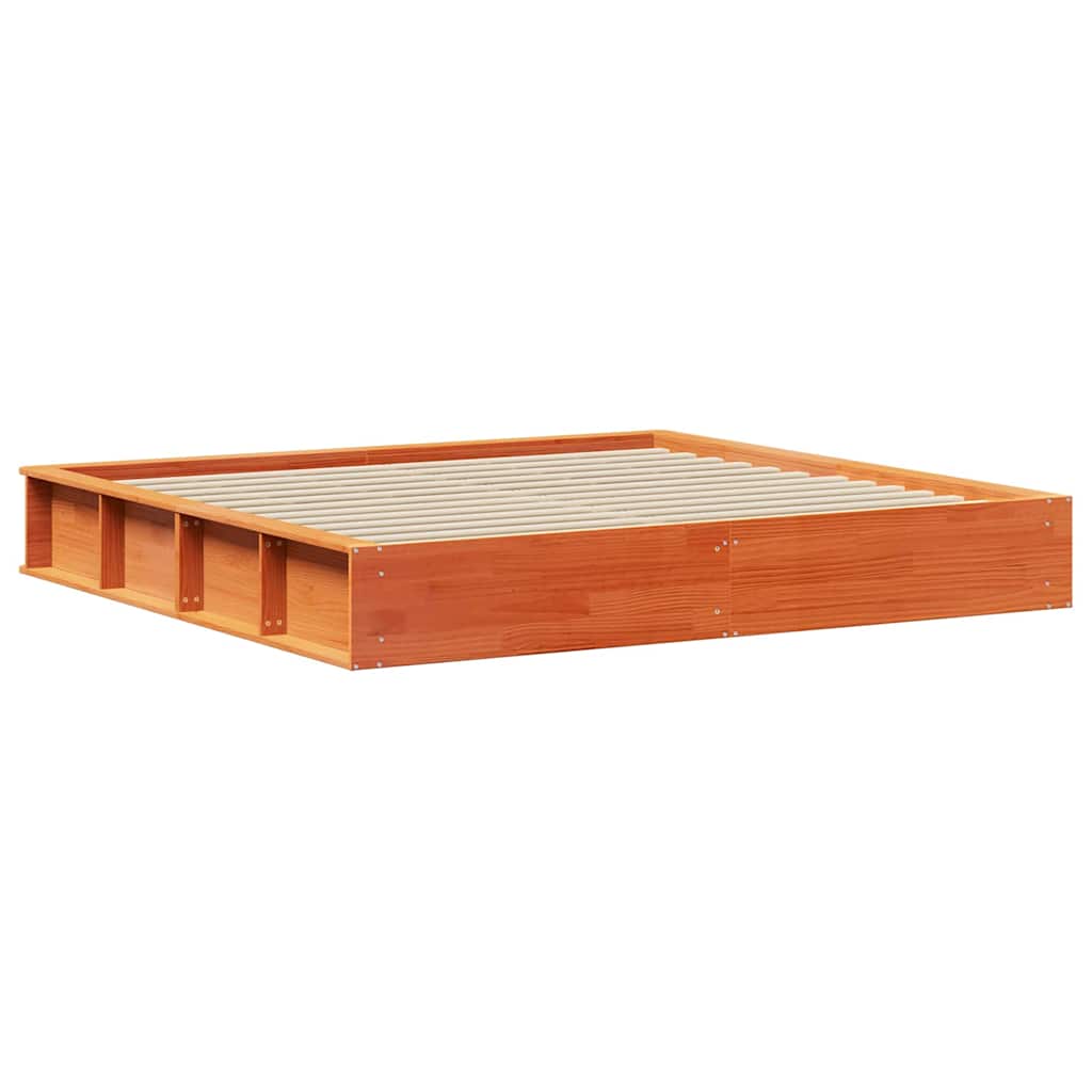 vidaXL Ramka łóżka Woskowy Brąz 180 x 200 cm Lite drewno sosnowe