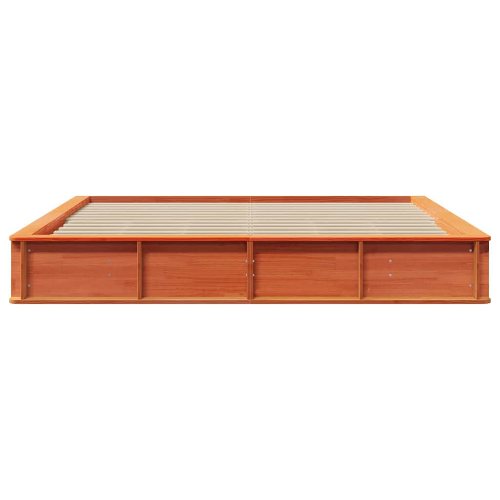 vidaXL Ramka łóżka Woskowy Brąz 180 x 200 cm Lite drewno sosnowe