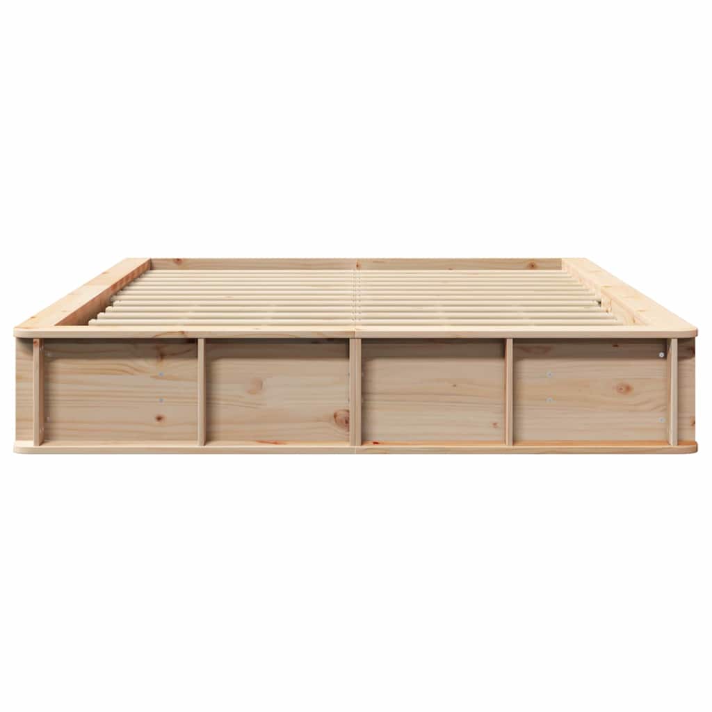 vidaXL Ramka łóżka Brązowy 160 x 200 cm Lite drewno sosnowe
