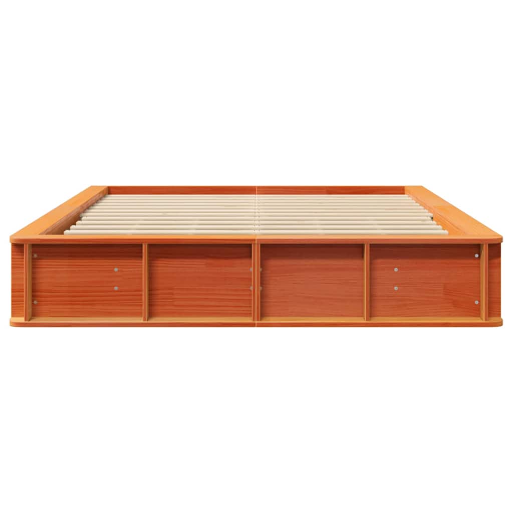 vidaXL Ramka łóżka Woskowy Brąz 150 x 200 cm Lite drewno sosnowe