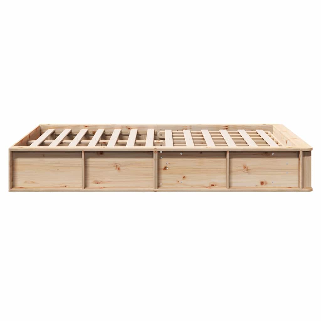 vidaXL Ramka łóżka Brązowy 120 x 200 cm Lite drewno sosnowe