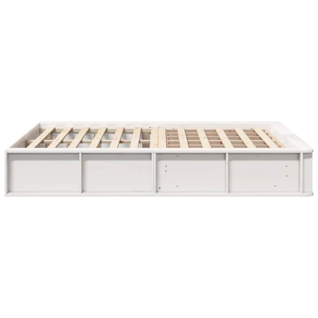 vidaXL Ramka łóżka Biały 120 x 190 cm Lite drewno sosnowe