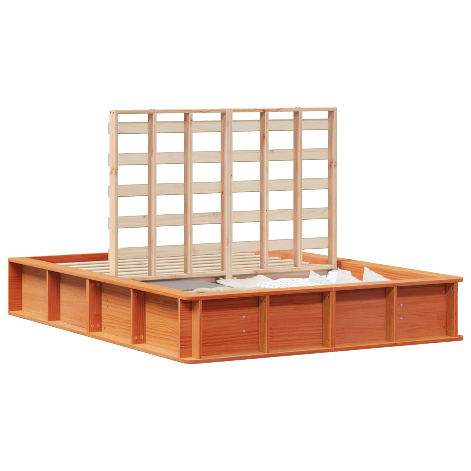 vidaXL Ramka łóżka Woskowy Brąz 120 x 190 cm Lite drewno sosnowe