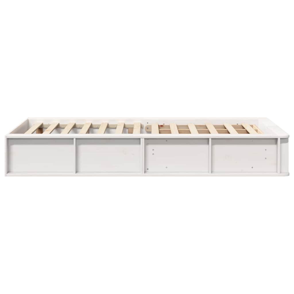 vidaXL Ramka łóżka Biały 90 x 200 cm Lite drewno sosnowe