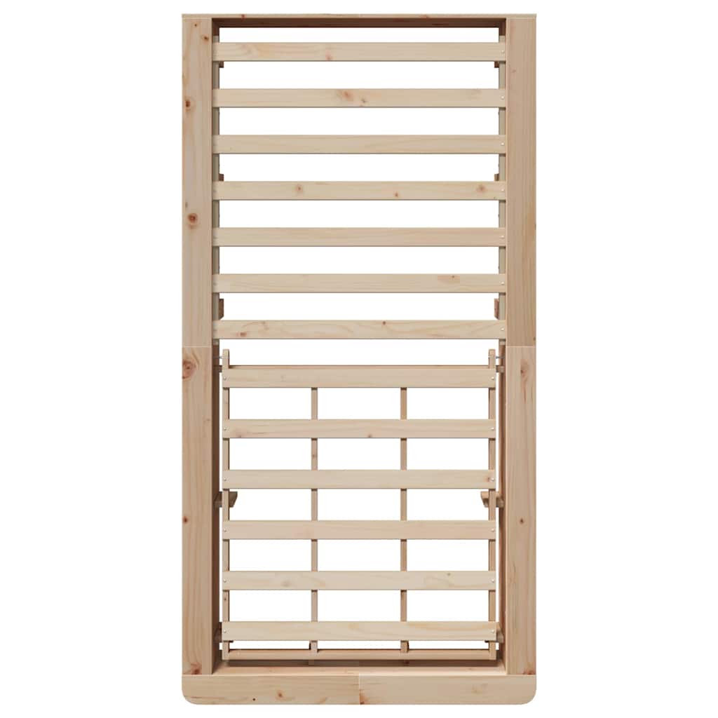 vidaXL Ramka łóżka Brązowy 80 x 200 cm Lite drewno sosnowe