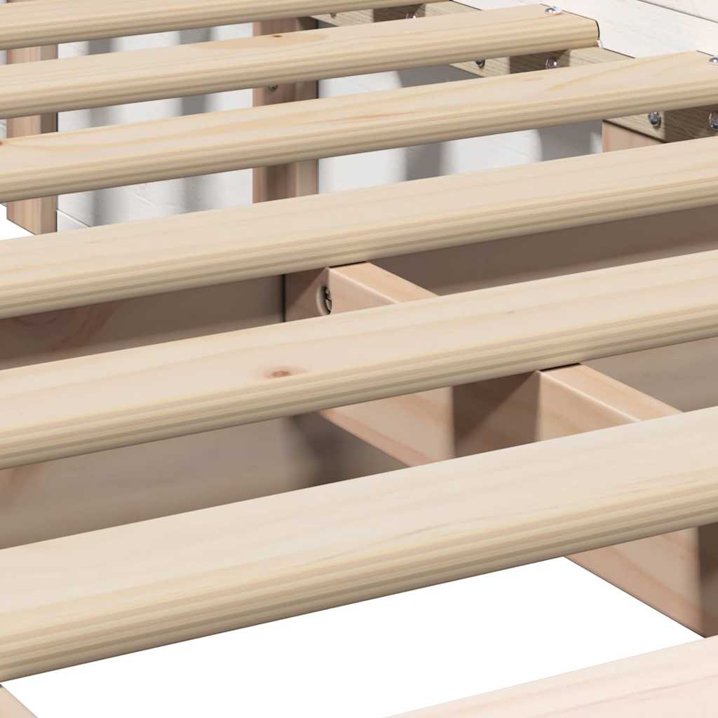 vidaXL Ramka łóżka Biały 80 x 200 cm Lite drewno sosnowe