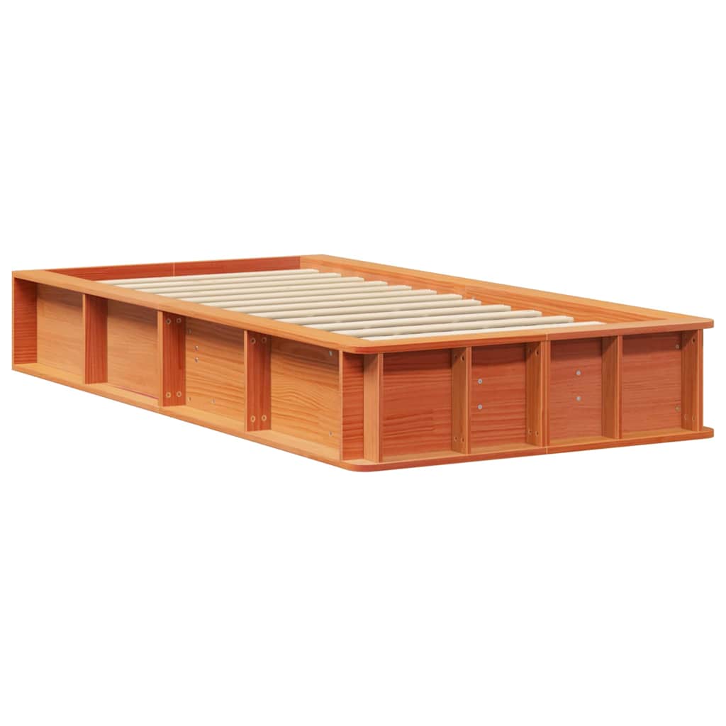 vidaXL Ramka łóżka Woskowy Brąz 80 x 200 cm Lite drewno sosnowe