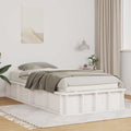 vidaXL Ramka łóżka Biały 90 x 190 cm Lite drewno sosnowe