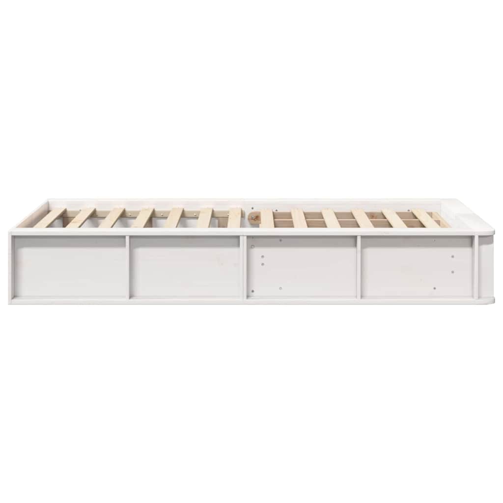vidaXL Ramka łóżka Biały 90 x 190 cm Lite drewno sosnowe