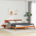 vidaXL Ramka łóżka Woskowy Brąz 200 x 200 cm Lite drewno sosnowe