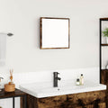 vidaXL Lustro łazienkowe LED Z lustrem Dąb wędzony 40 x 37 x 8.5 cm