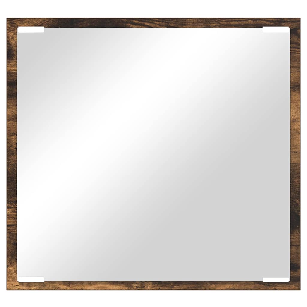 vidaXL Lustro łazienkowe LED Z lustrem Dąb wędzony 40 x 37 x 8.5 cm