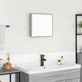 vidaXL Lustro łazienkowe LED Z lustrem Szary Sonoma 40 x 37 x 8.5 cm