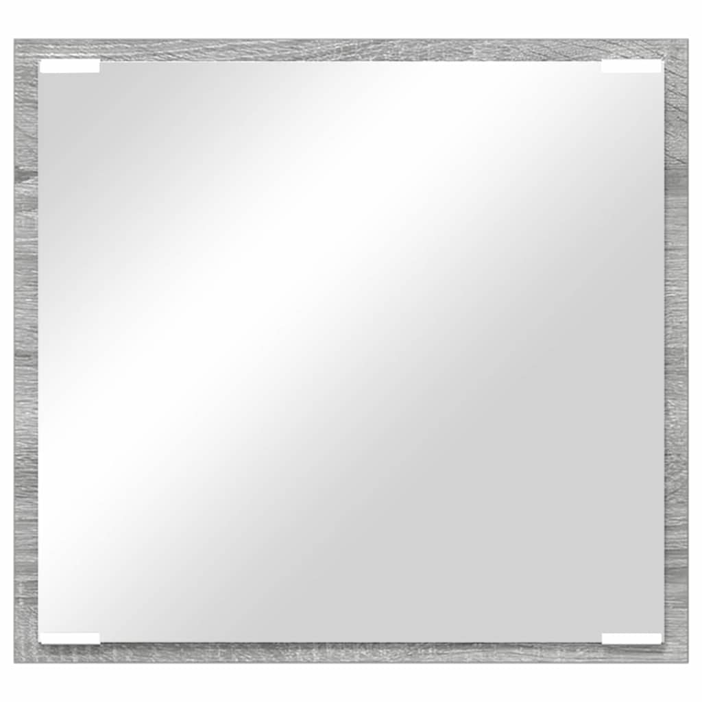 vidaXL Lustro łazienkowe LED Z lustrem Szary Sonoma 40 x 37 x 8.5 cm