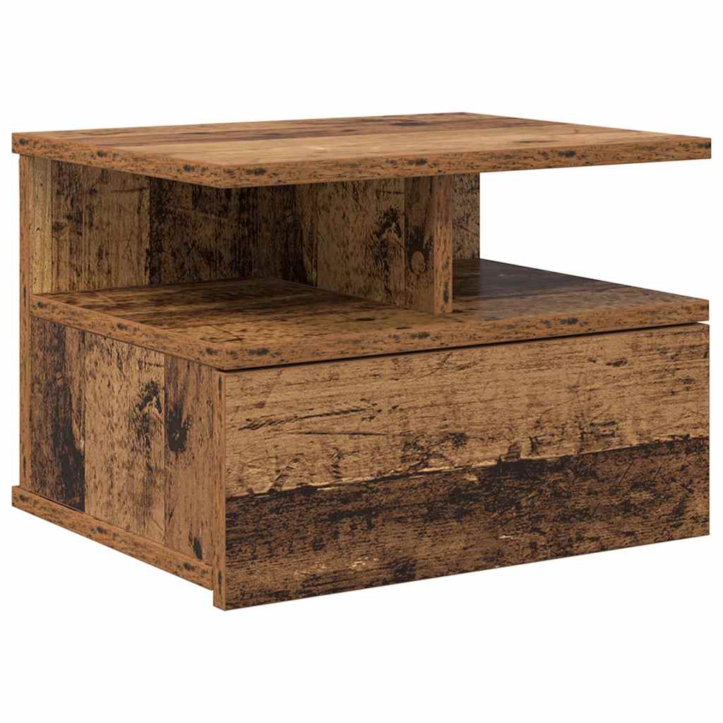 vidaXL Lustro Nocne z szufladą Stare drewno 40 x 31 x 28 cm