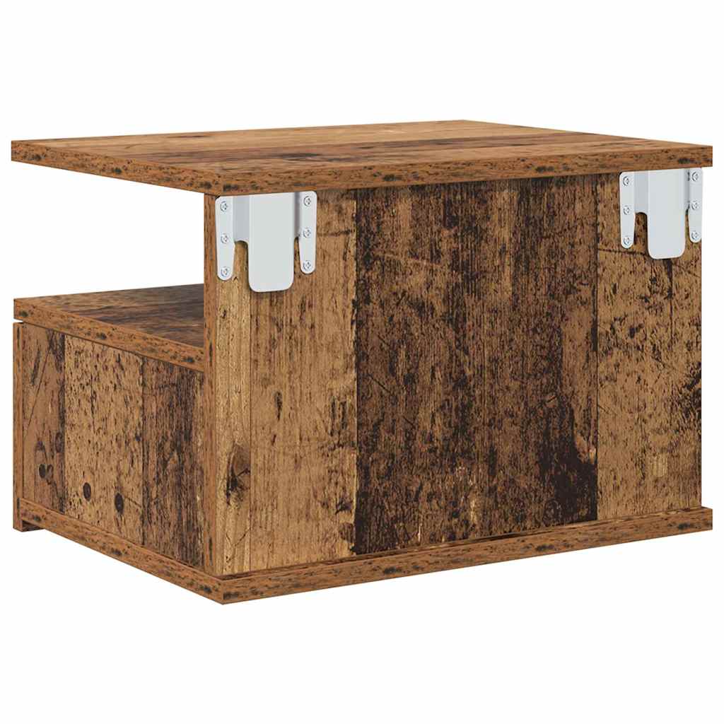 vidaXL Lustro Nocne z szufladą Stare drewno 40 x 31 x 28 cm