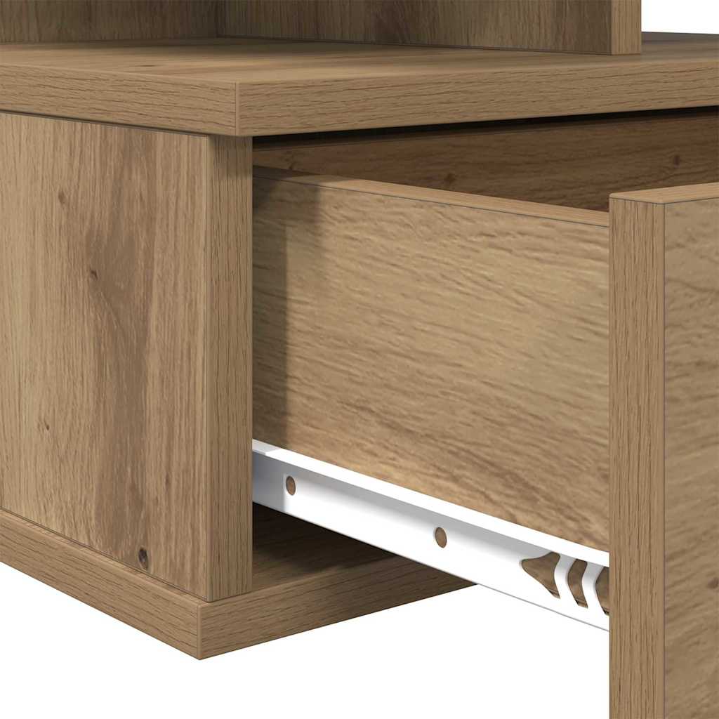 vidaXL Lustro Nocne 2 szt. Dąb rzemieślniczy 40 x 31 x 28 cm